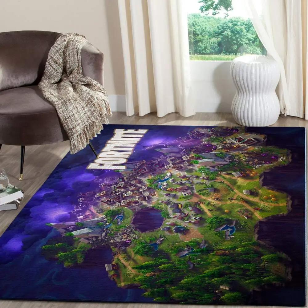 Fortnite area rug video game carpet gamer living room rugs rug regtangle carpet floor decor home decor v41 Rectangle Rug