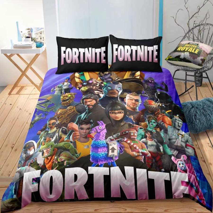 Fortnite team #17 duvet cover cover pillowcase bedding set bed linen home decor Bedding Sets