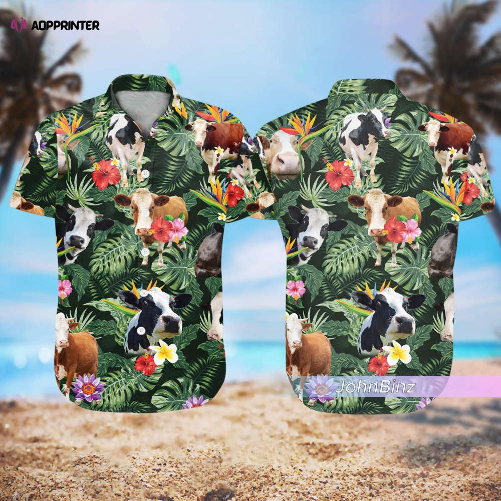 Funny cow hawaiian shirt – tropical aloha beach style unisex s-5xl – perfect cow lover gift Hawaii Shirt