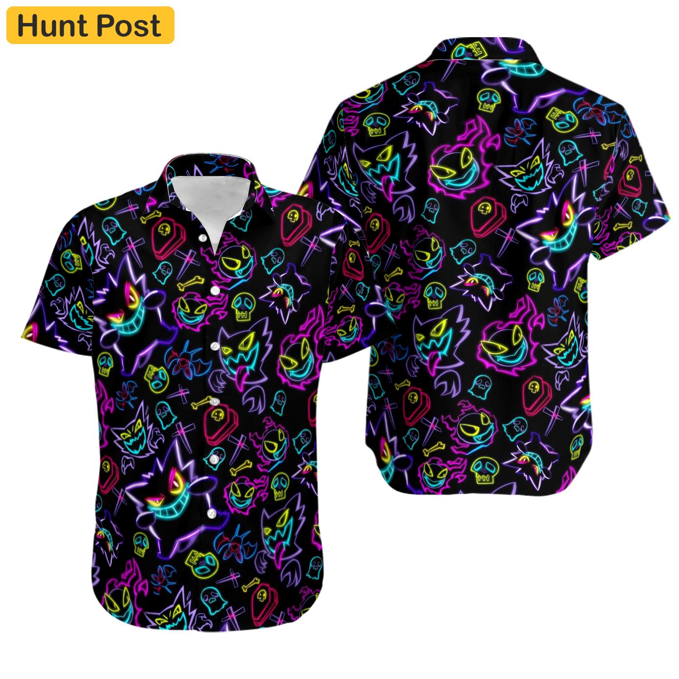 Gengar ghost hawaii shirt Hawaii Shirt Shorts & Flip Flops