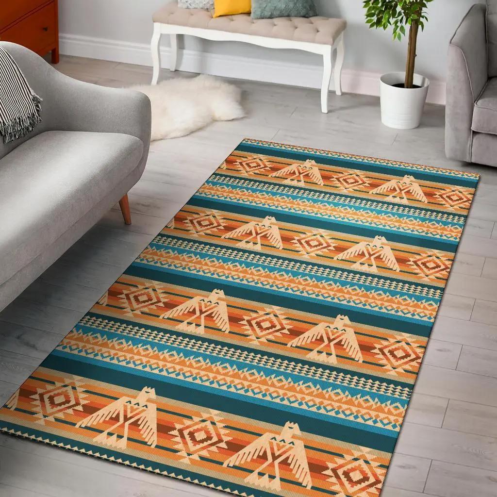 Geometric boho pattern area rug living room rug home decor 1910072 Rectangle Rug