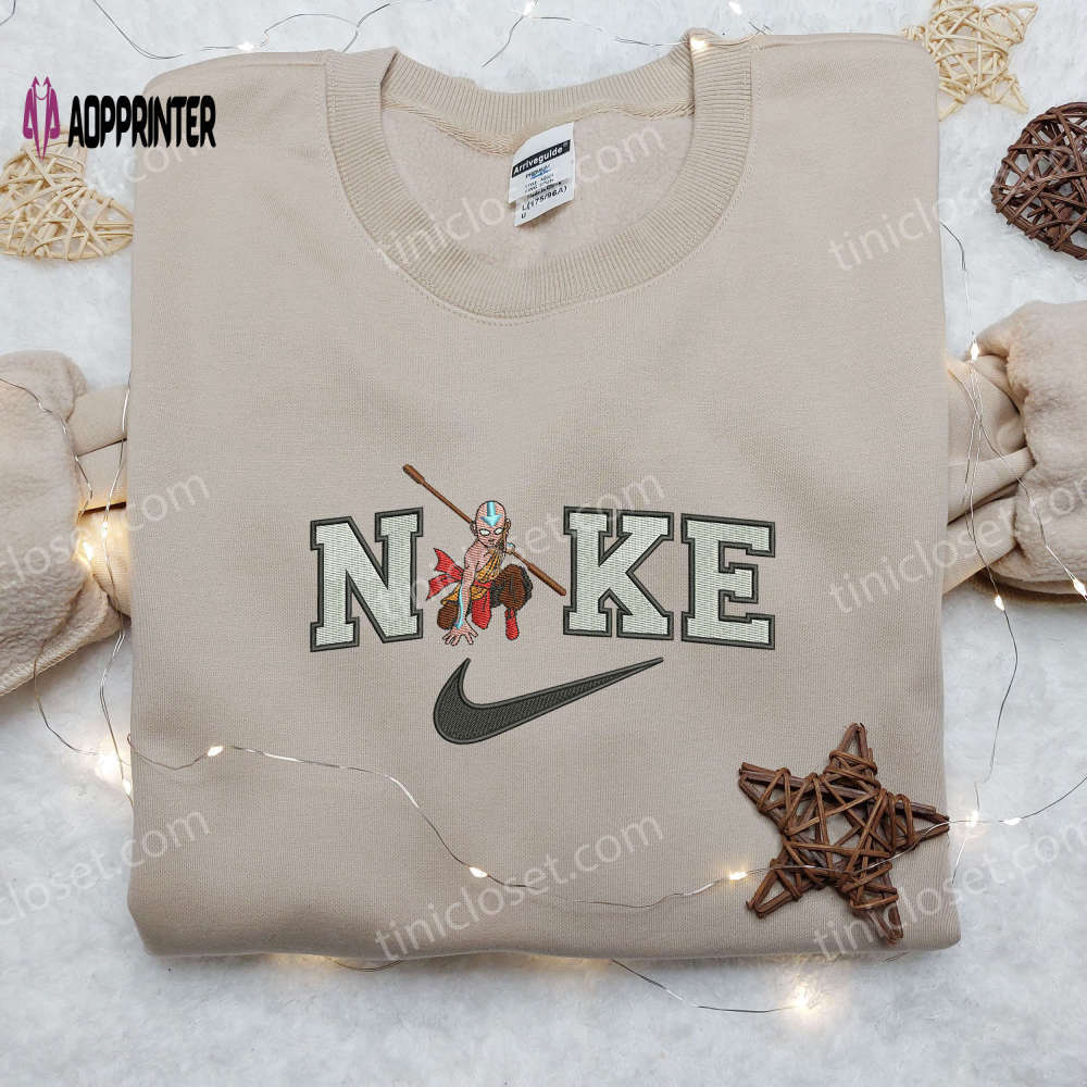 Get the ultimate aang nike & avatar cartoon embroidered shirt – limited edition Embroidered Shirt