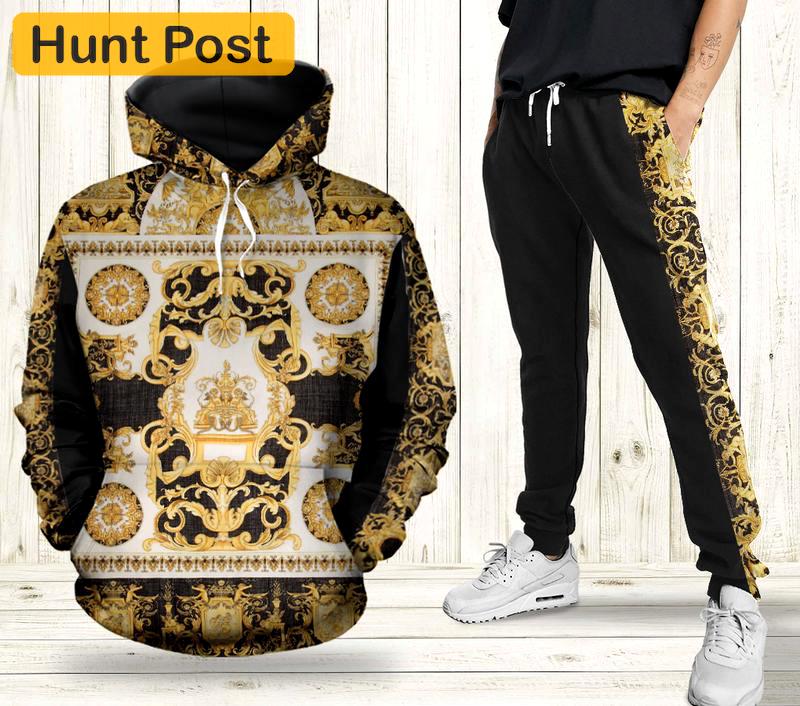 Gianni versace hoodie sweatpants pants hot 2023 luxury brand clothing clothes outfit for men 49 Hoodie Long Pants 3D Set