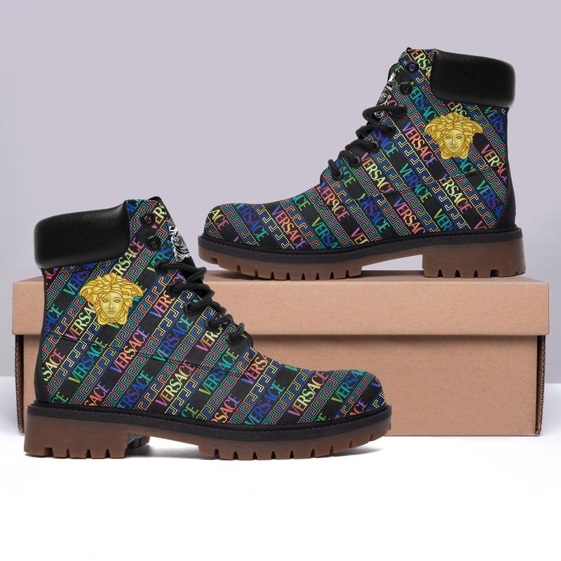 Gianni versace multicolor timberland boots form timboots shoes hot 2023 gifts for men women Timboots Shoes