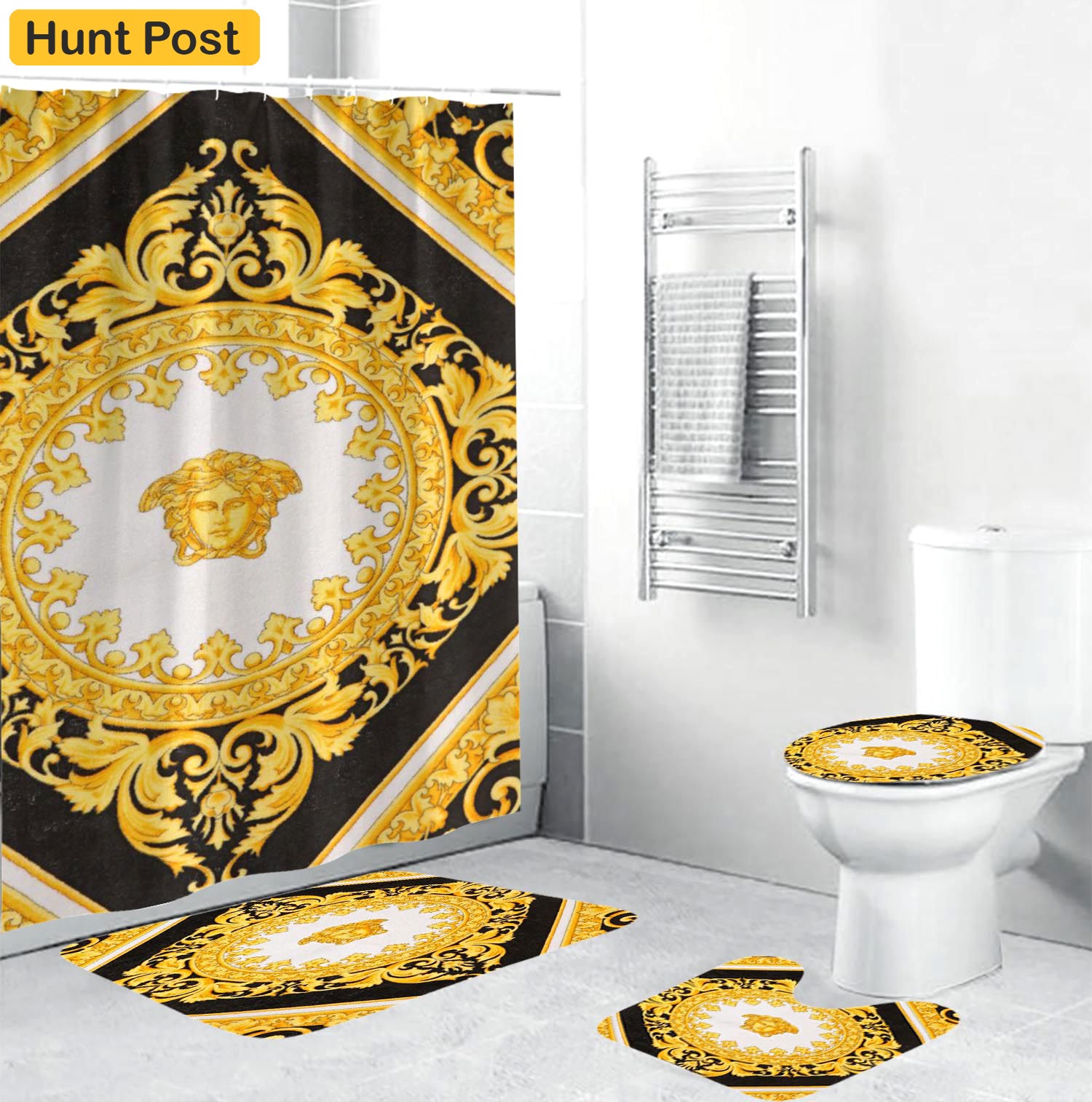 Gianni versace royal bath mat luxury fashion brand hypebeast bathroom sets home decor Bathroom Set