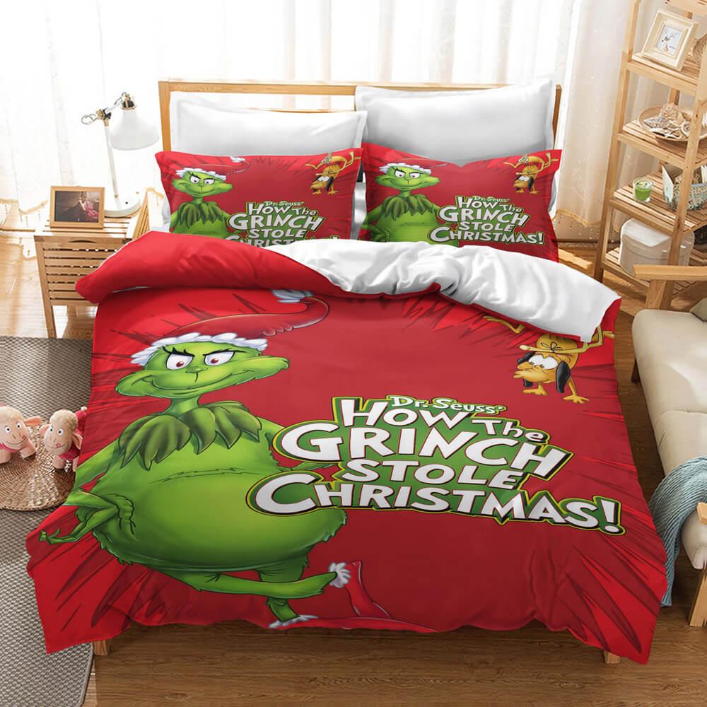 Gift for holidays how the grinch stole christmas full    Bedding Sets duvet bedclothes bedspread covers blankets bedroom idea home decor sheets bed linen