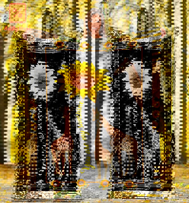 Giraffe fleece blanket quilt sunflower fleece blanket quilt you are my sunshine fleece blanket quilt Quilt Blanket