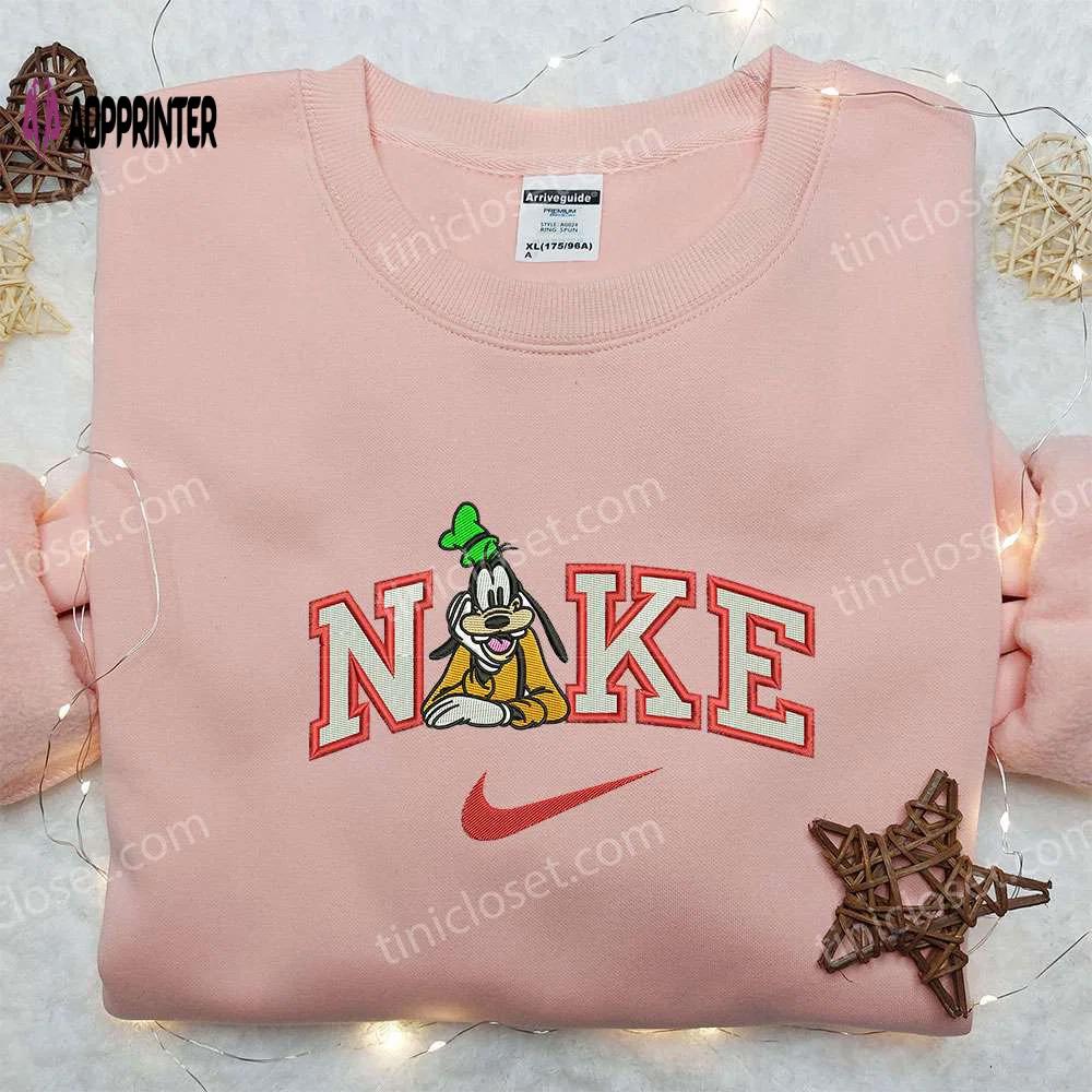 Goofy & line x nike embroidered shirt: custom design inspired by a goofy movie Embroidered Shirt