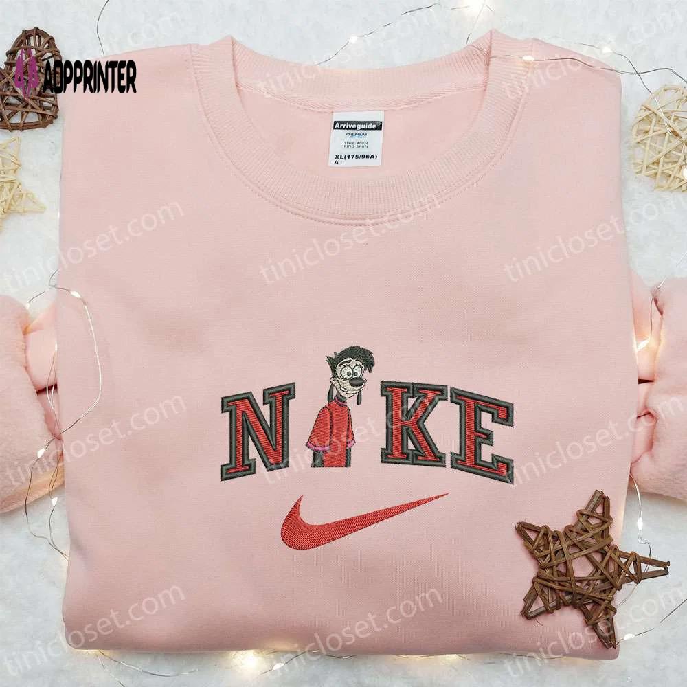 Goofy x nike cartoon embroidered sweatshirt: disney & nike inspired shirt Embroidered Shirt