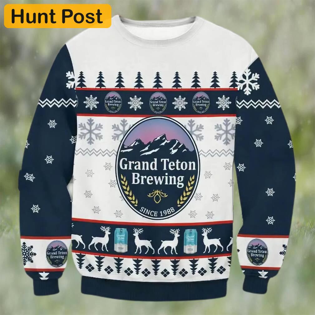 Grand teton brewing beer ugly christmas sweater, faux wool sweater, gifts for beer lovers, international beer day, best christmas gifts for 2022 ? prinvit Christmas Ugly Sweater