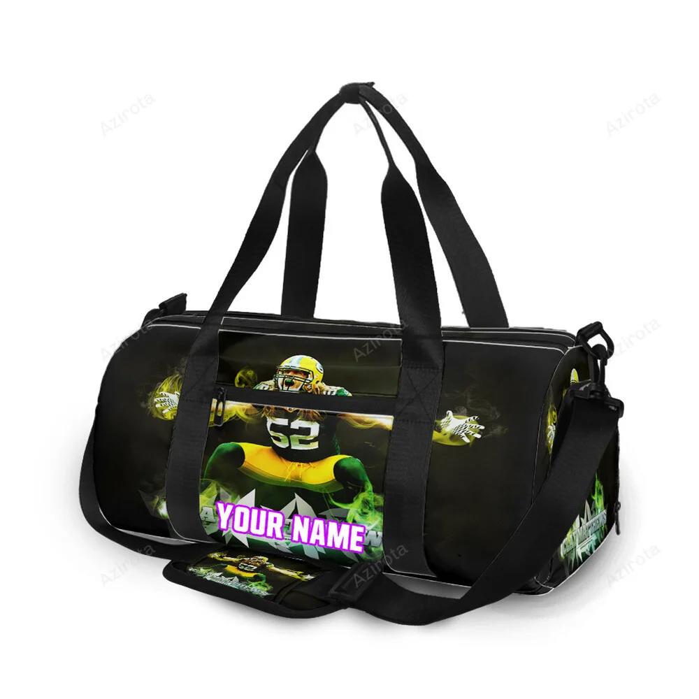 Green bay packers clay matthews no52 personalized name travel bag gym bag 1072 Travel Bag
