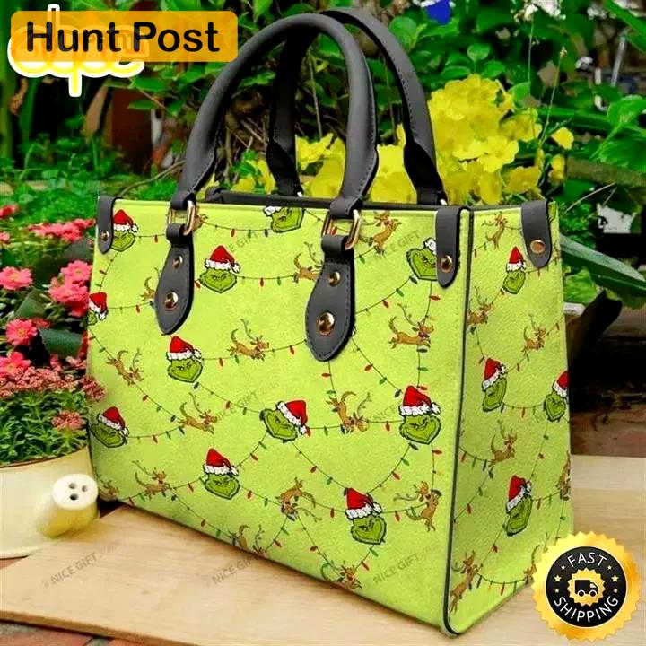 Grinch christmas new leather handbag 2662 Women Leather Hand Bag