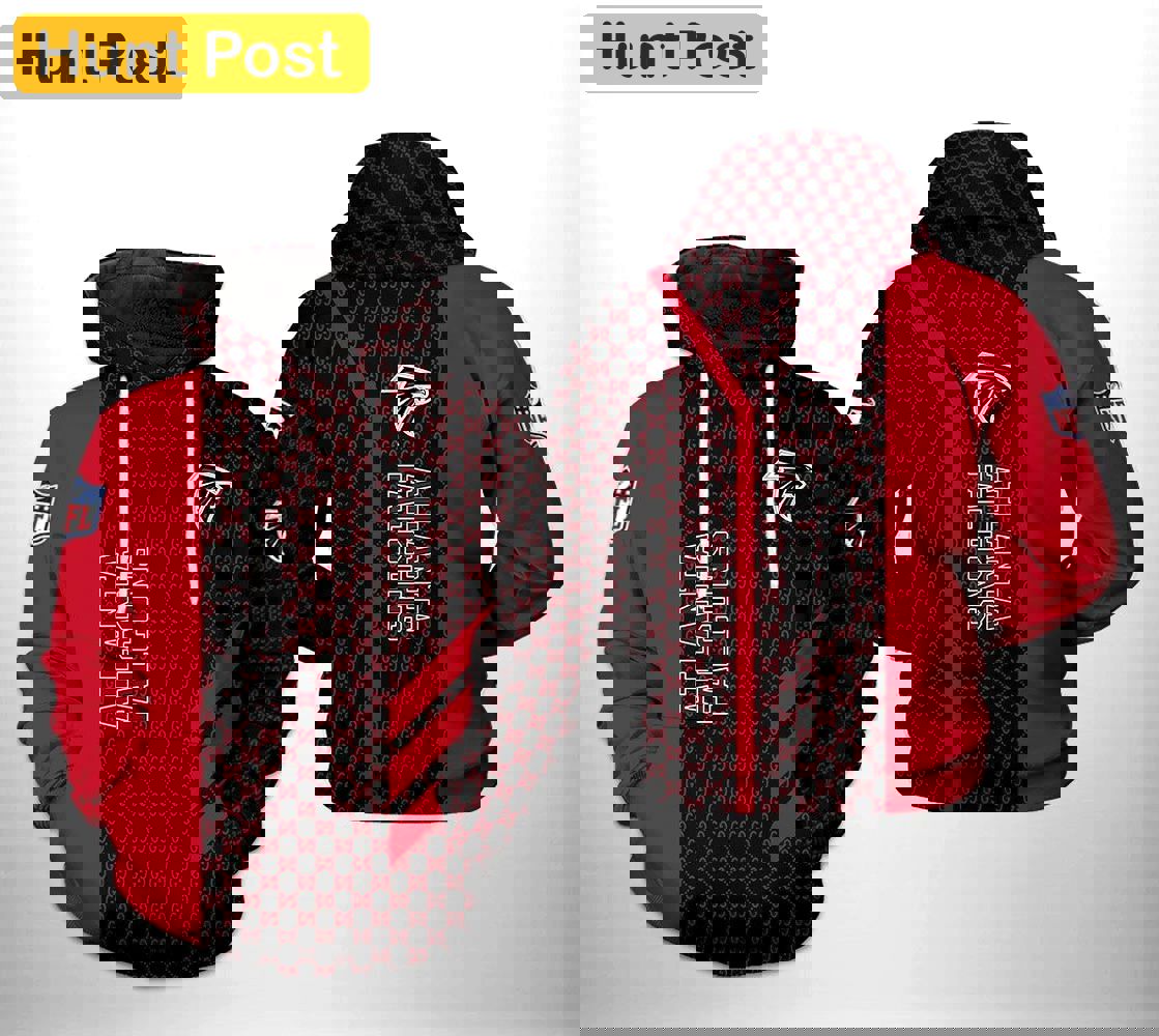Gucci atlanta falcons nfl fashion luxury brand premium hoodie for fan Hoodie 3D