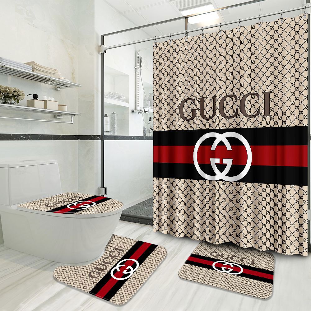 Gucci bathroom set home decor luxury fashion brand bath mat hypebeast Bathroom Set