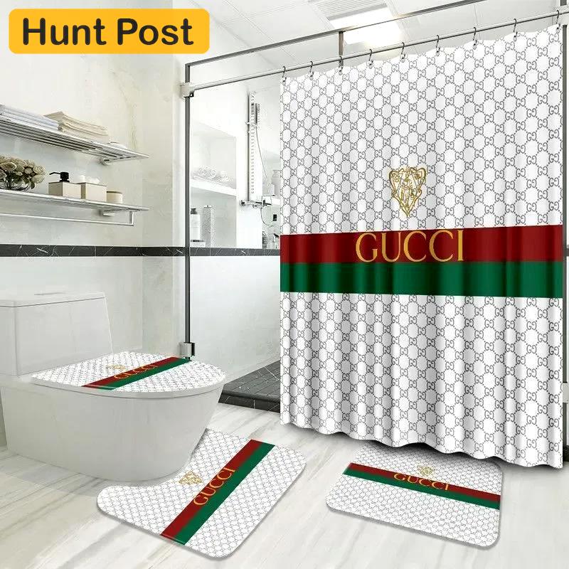 Gucci bathroom sets home decor hypebeast bath mat luxury fashion brand Bathroom Set