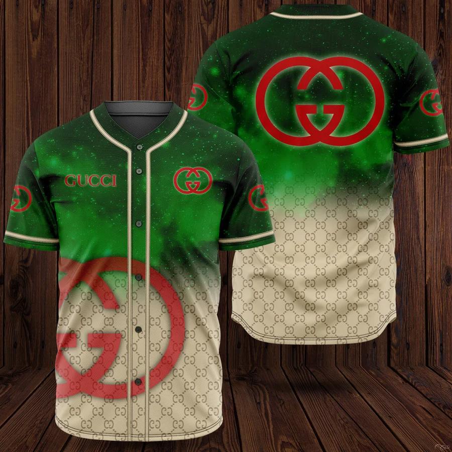 Gucci green baseball jersey shirt luxury clothing clothes sport for men women hot 2023 Baseball Jersey Shirt