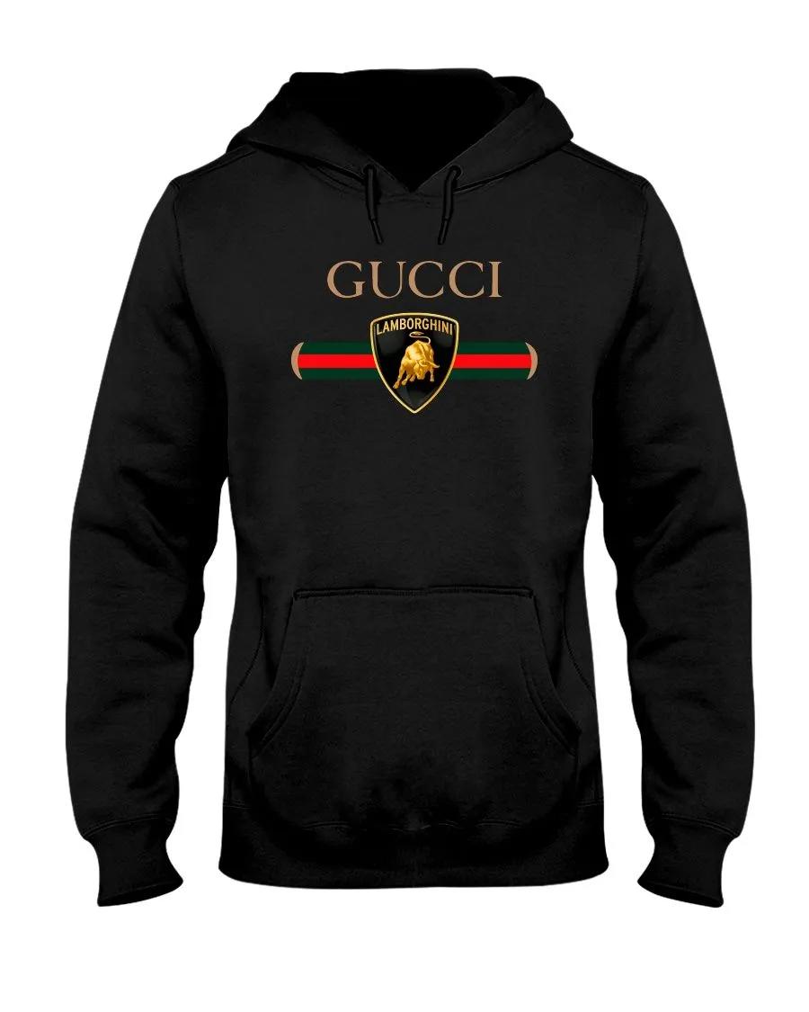 Gucci lamborghini black unisex hoodie outfit for men women luxury brand clothing special gift Hoodie 3D