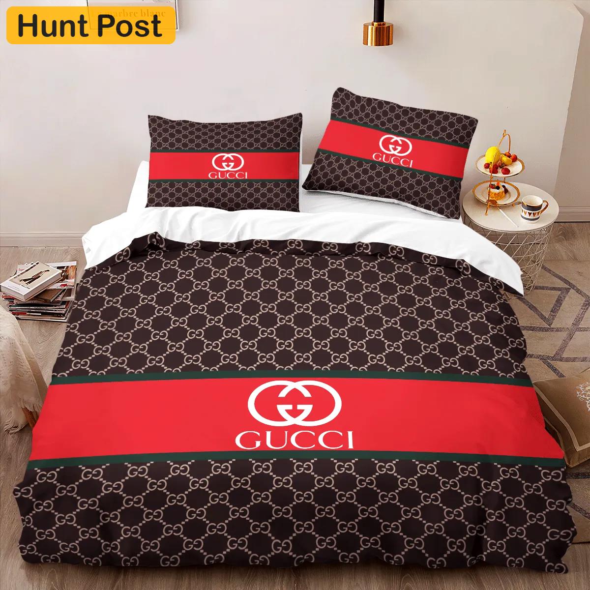 Gucci limited edition luxury brand high-end bedding sets, bedroom decor , thanksgiving decorations for home best luxury bed sets gift thankgivings and christmas Bedding Sets