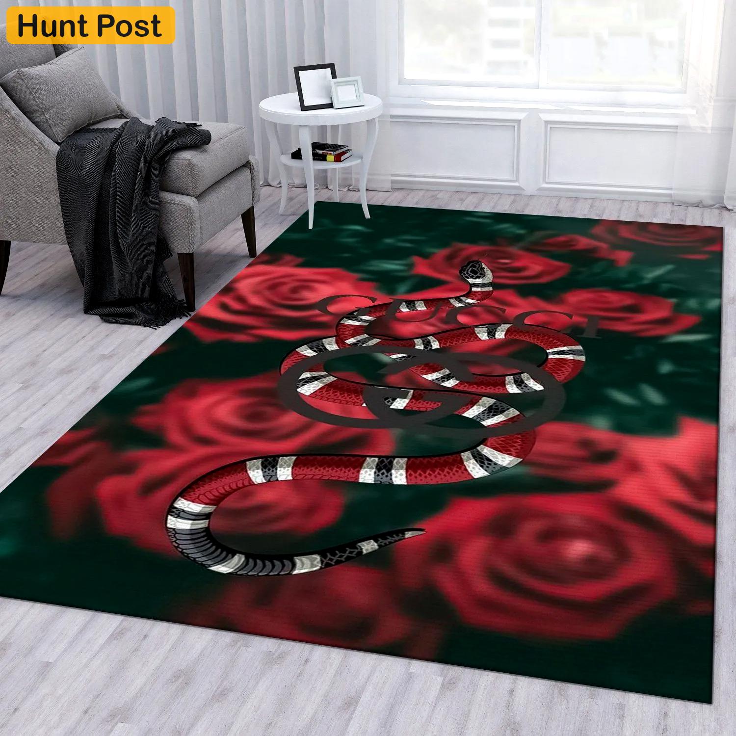 Gucci logo type 758. Upgrade Your Living Room with Luxury Home Decor: Area Carpets, Floor Decor, Door Mats, and Hot Gift Items with style a High-End Fashion Brand Rectangle Rug