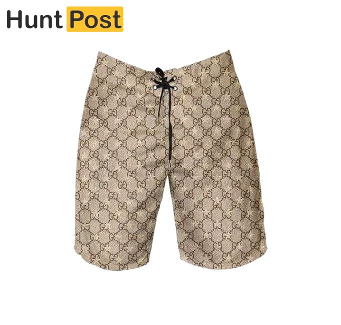 Gucci new luxury pants all over print short hawaiian short for men 165 Shorts For Ment