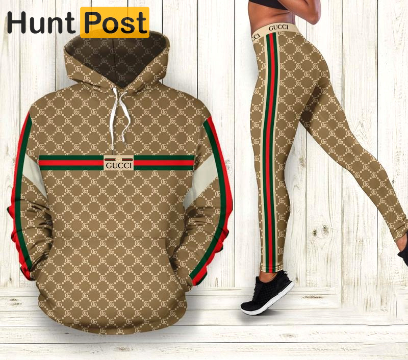 Gucci red green stripe 3d all over print hoodie leggings set gucci gifts 178 hcst 24 Hoodie Leggings Set