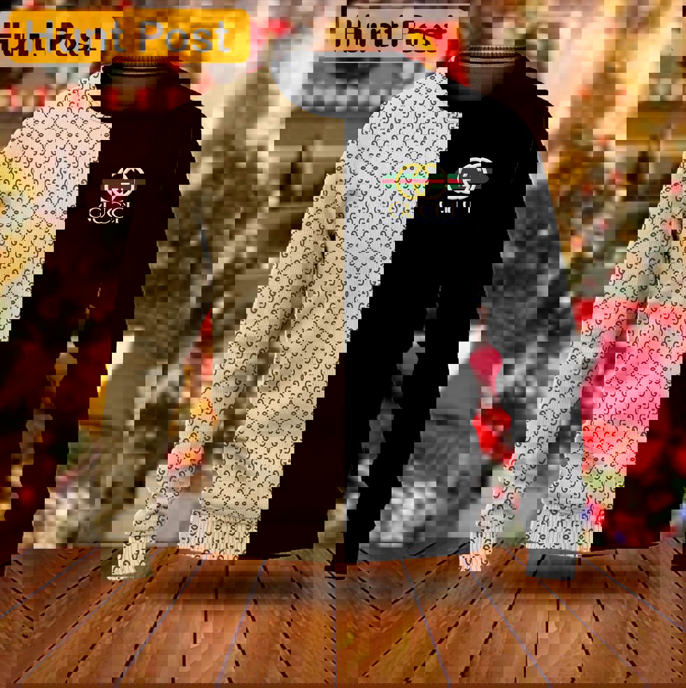 Gucci split luxury ugly christmas sweater ucs1010 Christmas Ugly Sweater