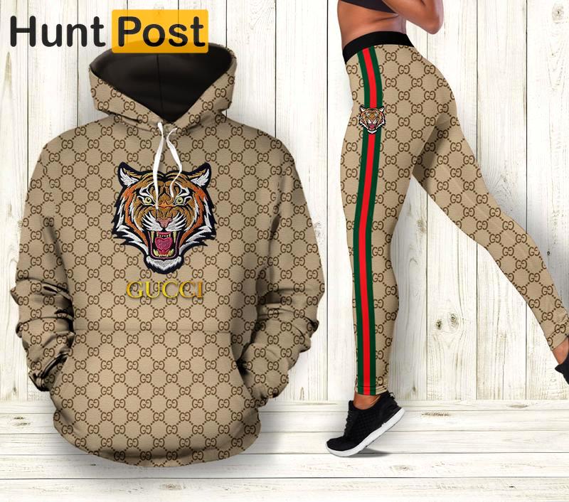 Gucci tiger hoodie leggings luxury brand clothing clothes outfit for women 159 hcst 42 Hoodie Leggings Set