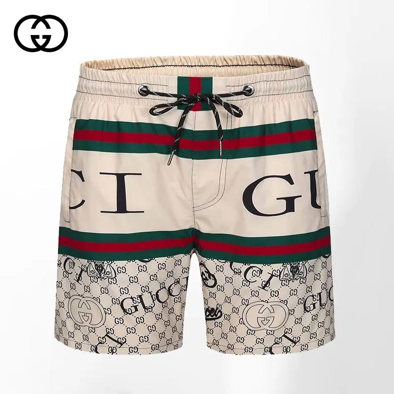Gucci white luxury pants all over print shorts for men 132 Shorts For Ment