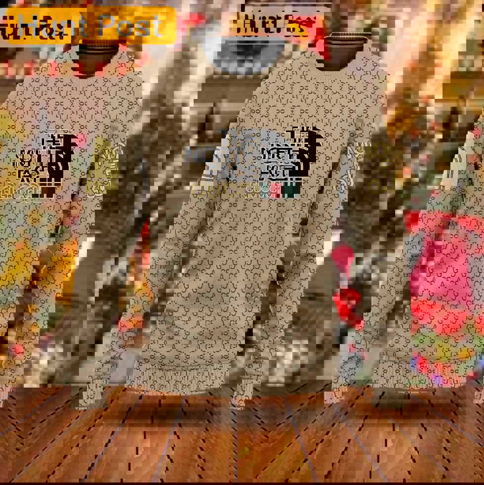 Gucci x the north face luxury ugly christmas sweater  hot 2024 style 445 Christmas Ugly Sweater