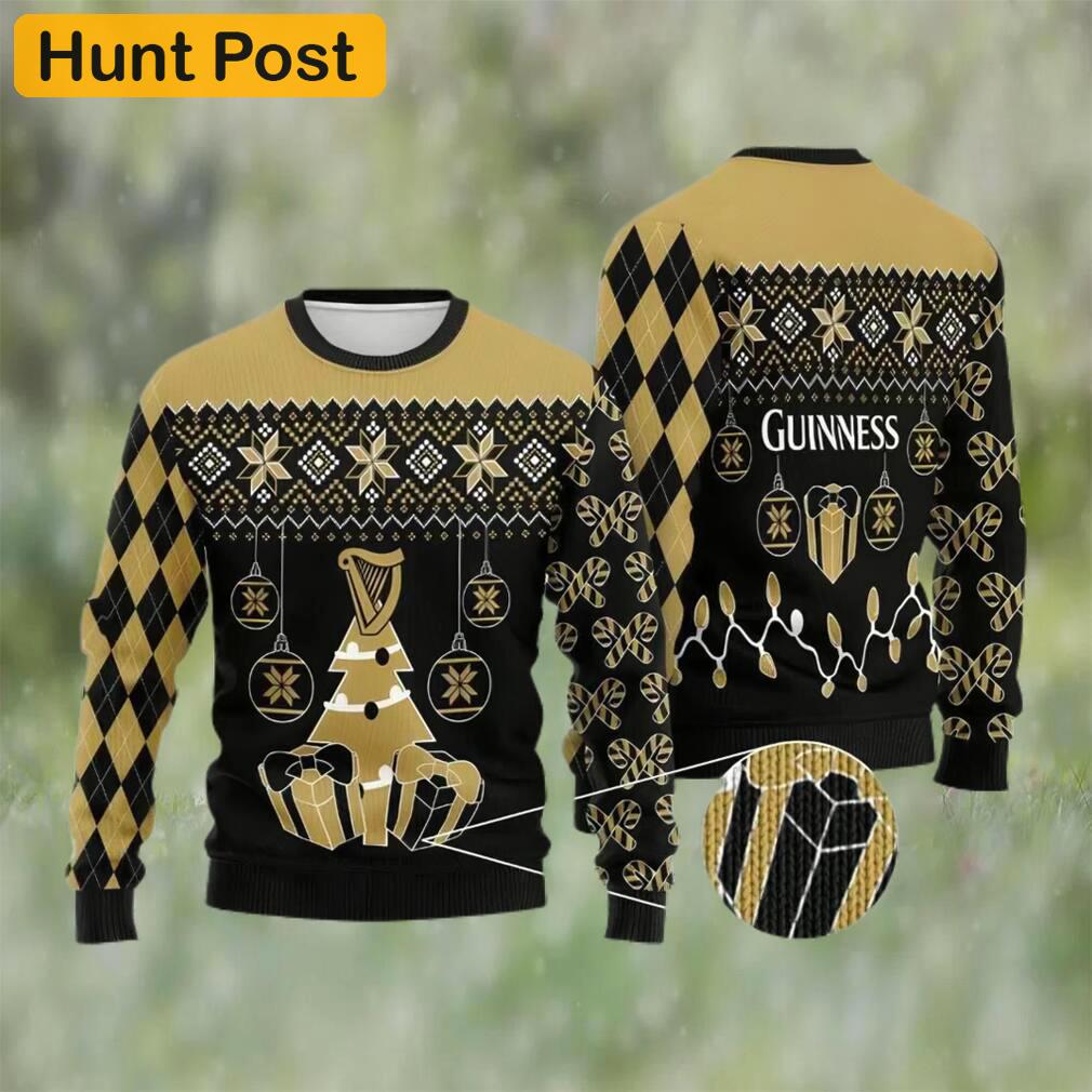 Guinness beer ugly christmas sweater, faux wool sweater, gifts for beer lovers, international beer day, best christmas gifts for 2022 ? prinvity Christmas Ugly Sweater
