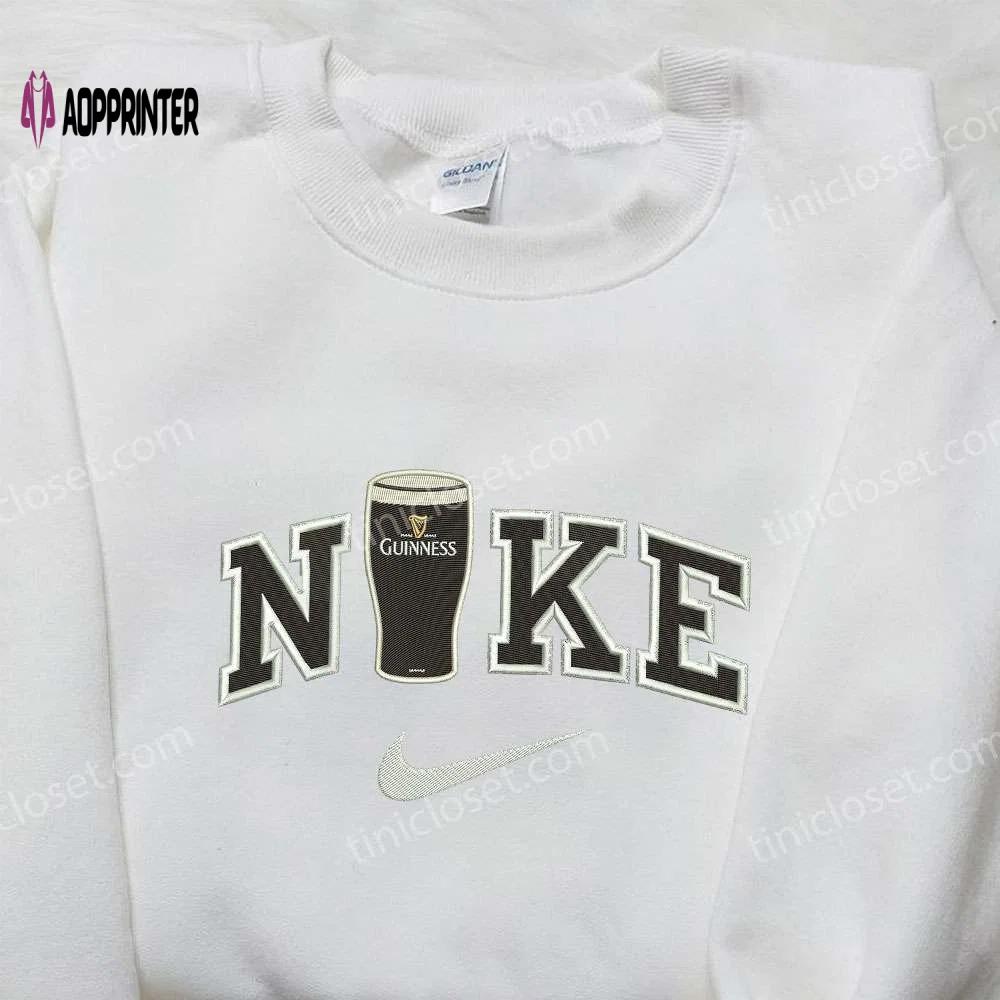 Guinness beer x nike embroidered shirt: stylish custom favor drinking tee Embroidered Shirt