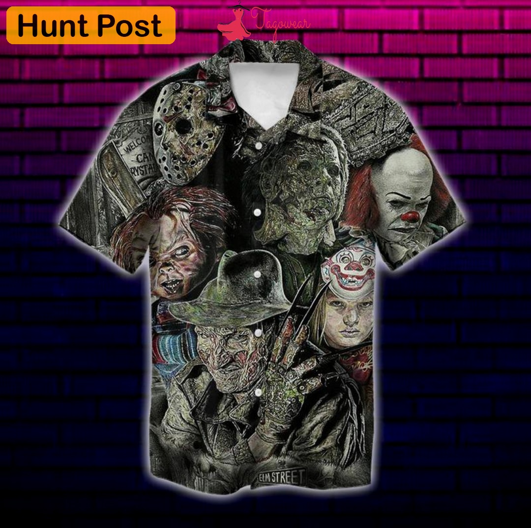 Halloween characters combo hawaiian shirt, beach shorts luxury summer clothes style #327 Hawaii Shirt Shorts & Flip Flops