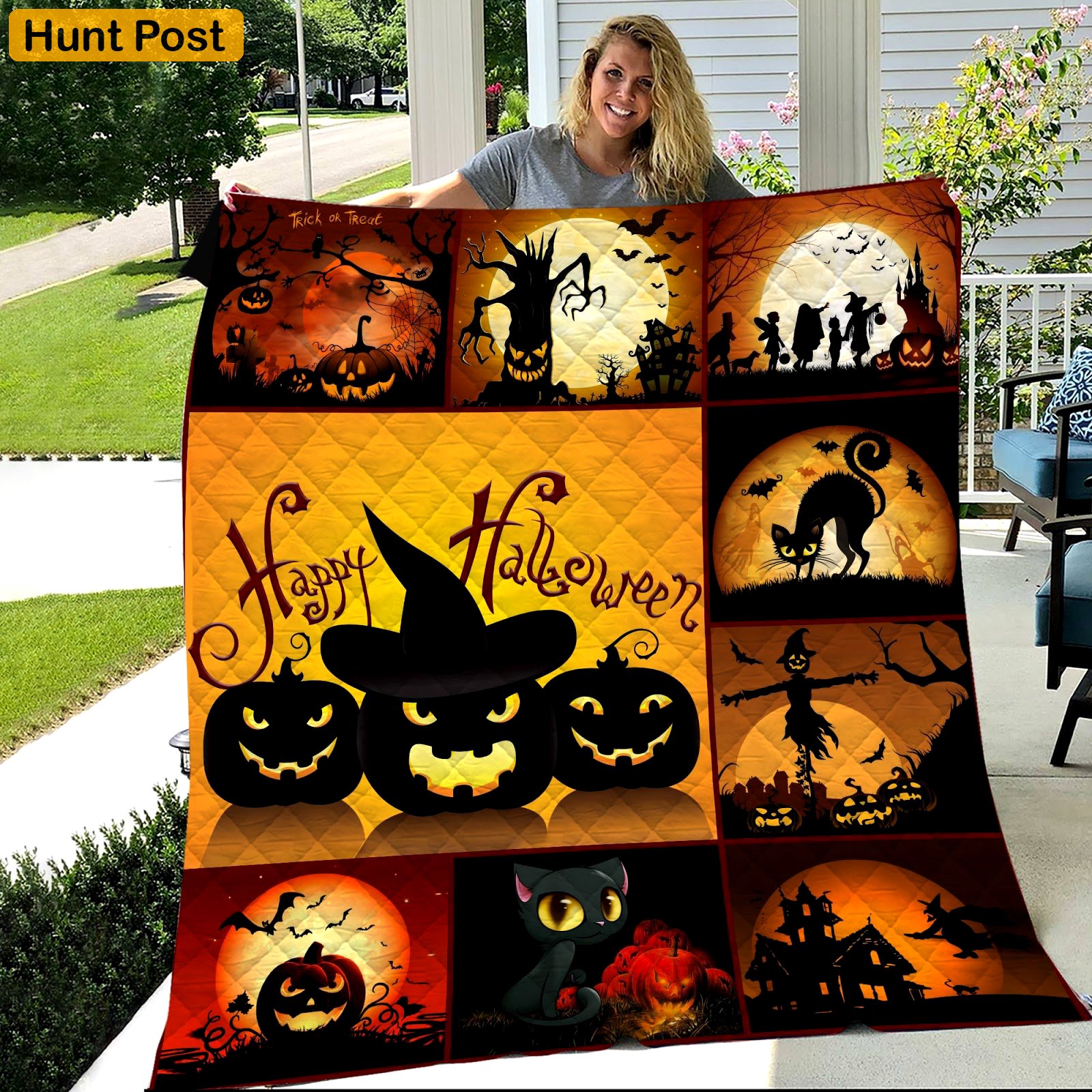 Halloween decorations halloween like quilt blanket Quilt Blanket