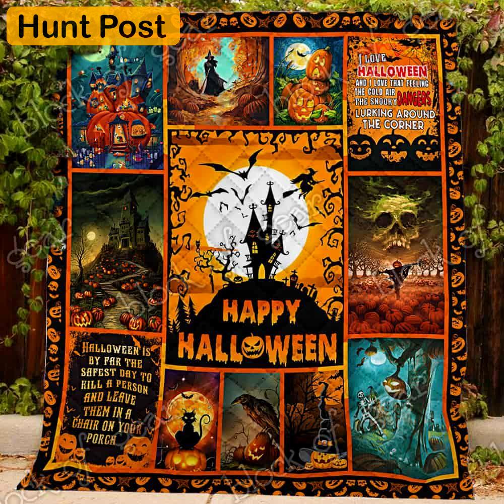 Halloween decorations happy halloween 3d all over printed quilt blanket Quilt Blanket
