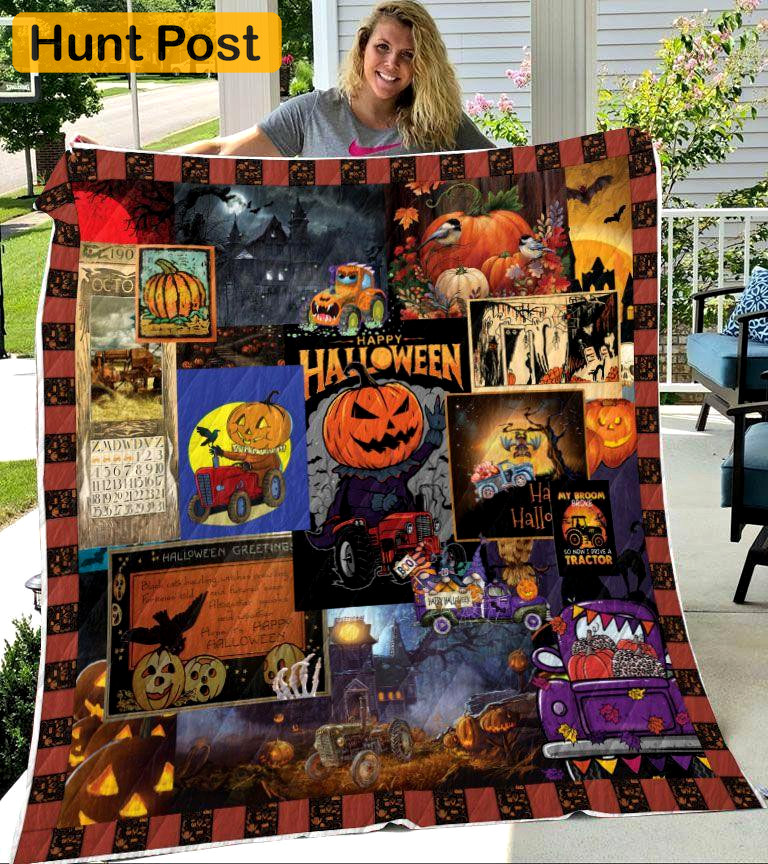 Halloween decorations happy halloween blanket – my broom broke quilting presents for halloween Quilt Blanket