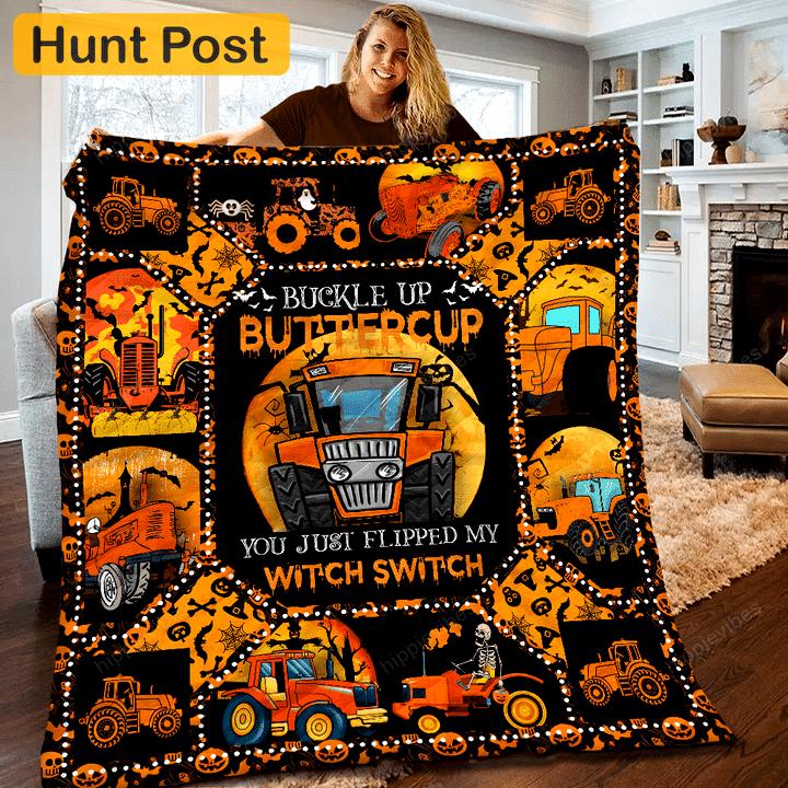 Halloween decorations tractor halloween quilt blanket Quilt Blanket