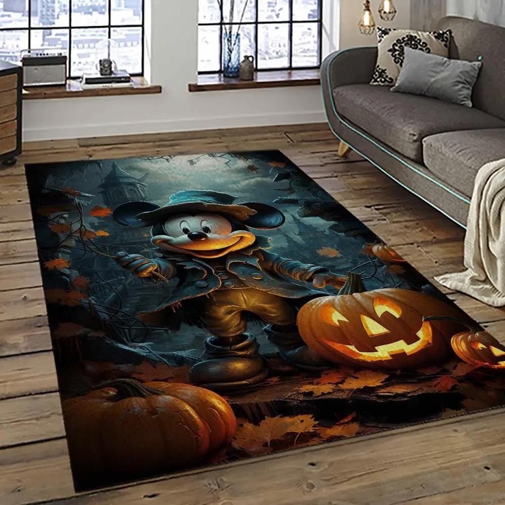 Halloween style pumpkin autumn retangle carpet area rug home decor halloween gift hal64 Rectangle Rug