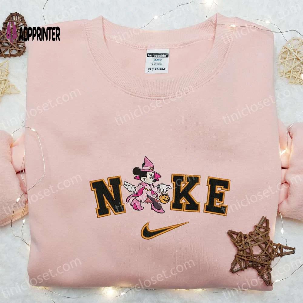 Halloween vampire costume: nike x minnie mouse embroidered shirt sweatshirt & hoodie Embroidered Shirt