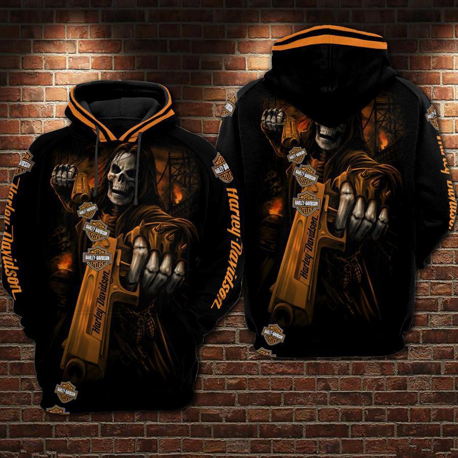 Harley davidson 3d printed hoodie/zipper hoodie 11 Zipper Hoodie 3D