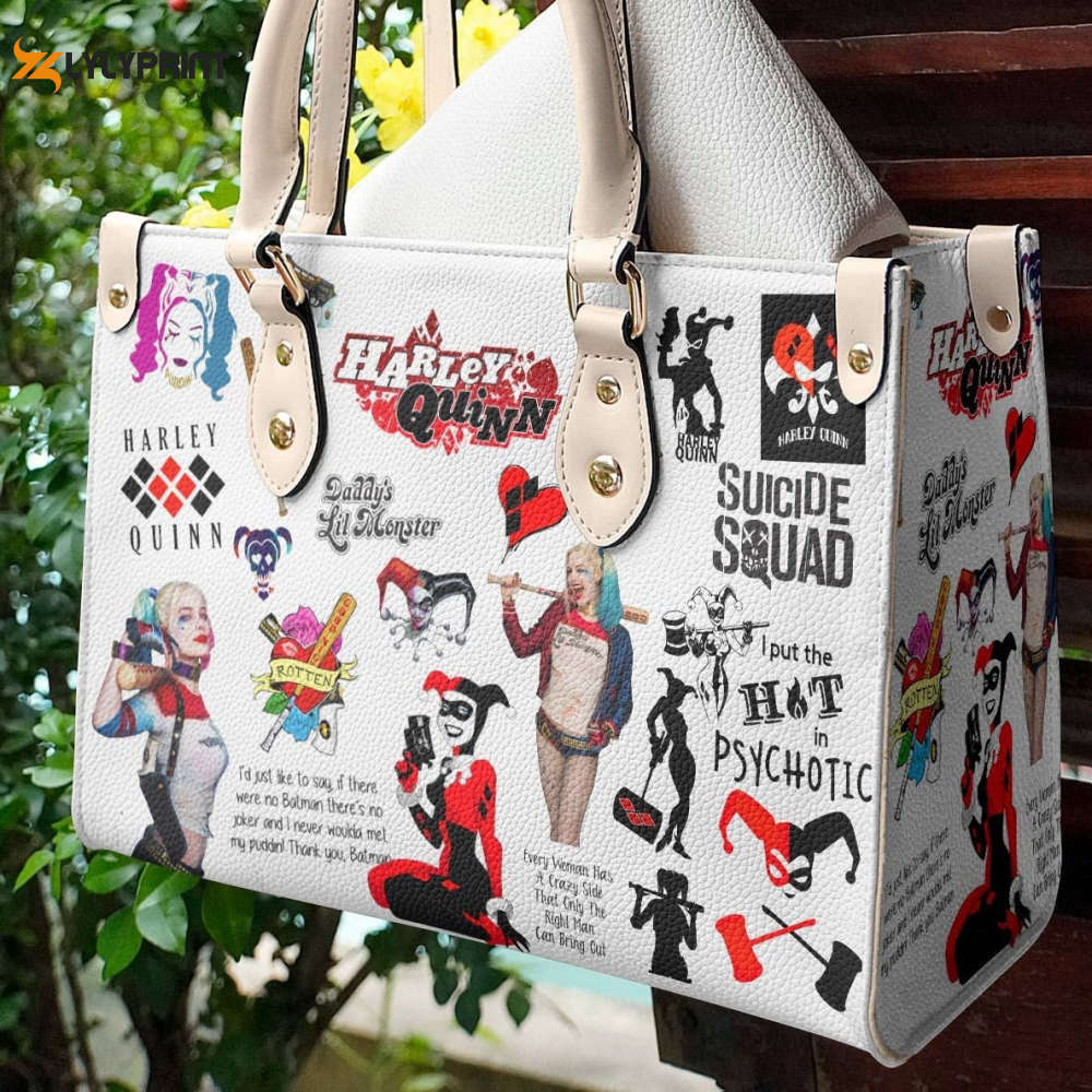 Harley quinn 1 leather bag for women gift 1611 Women Leather Hand Bag