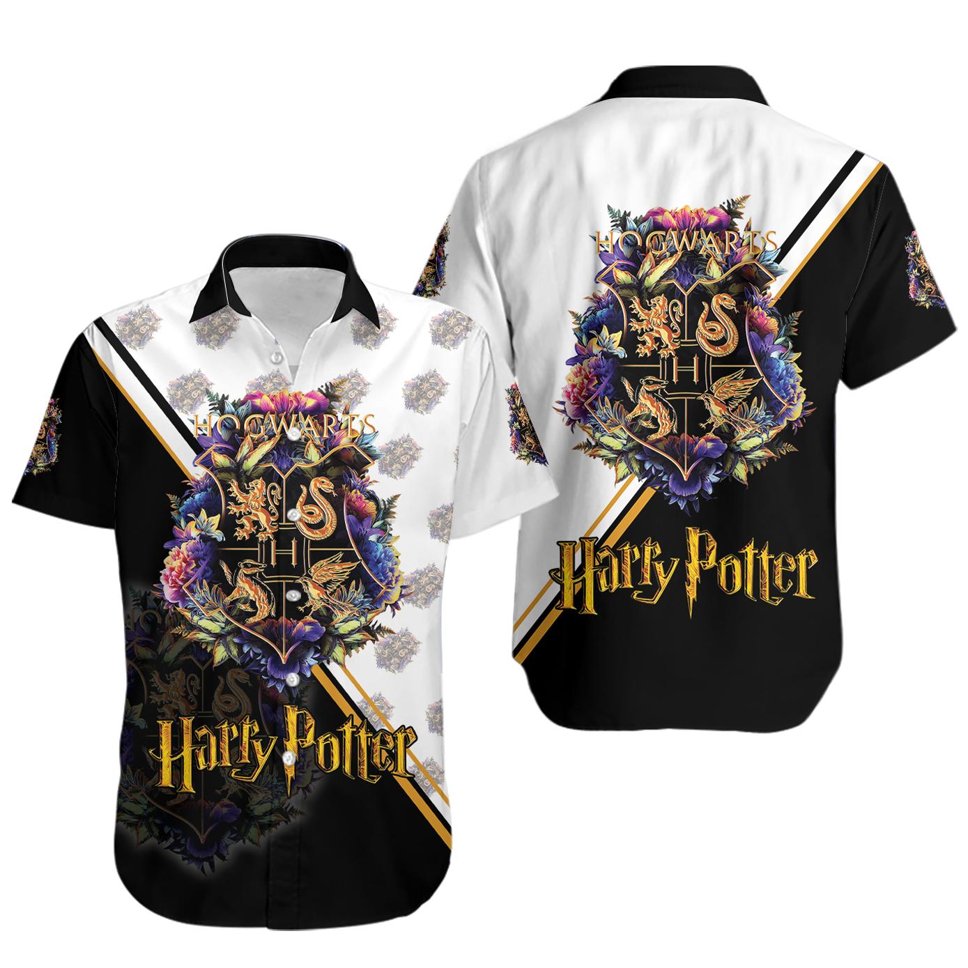 Harry potter hogwarts hawaiian shirt Hawaii Shirt Shorts & Flip Flops
