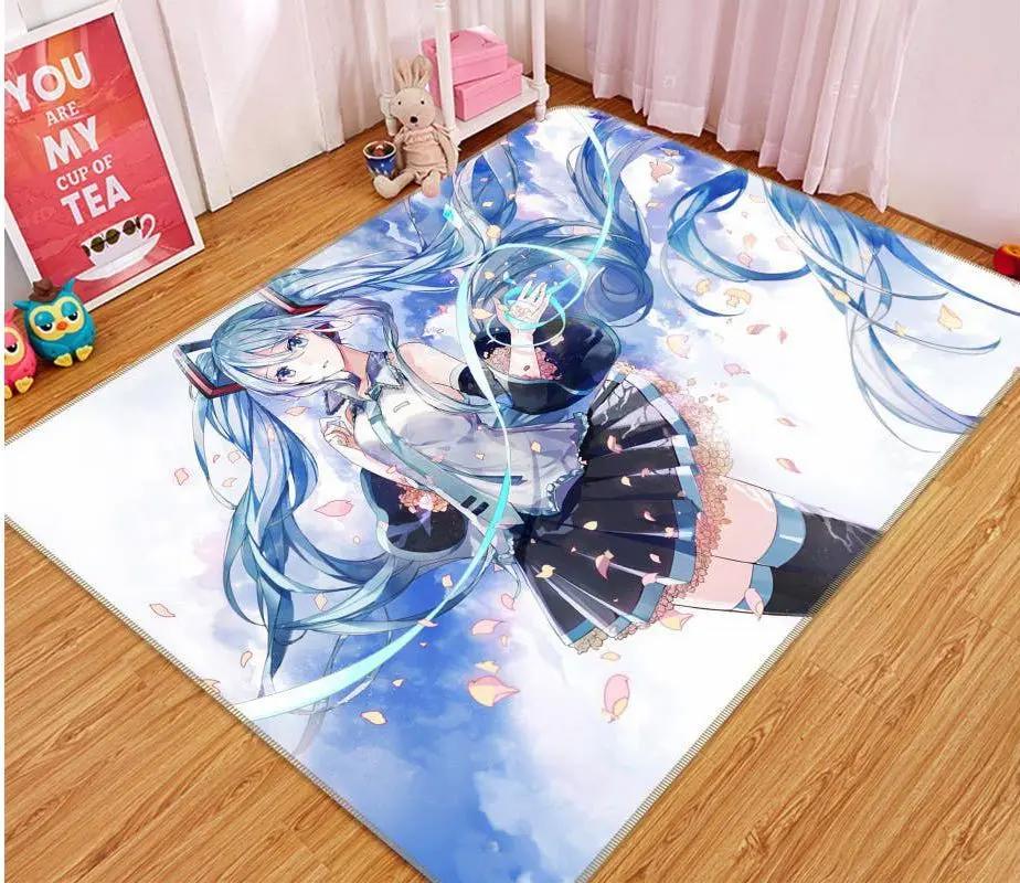 Hatsune miku anime 78 area rug living room and bed room rug rug regtangle carpet floor decor home decor Rectangle Rug