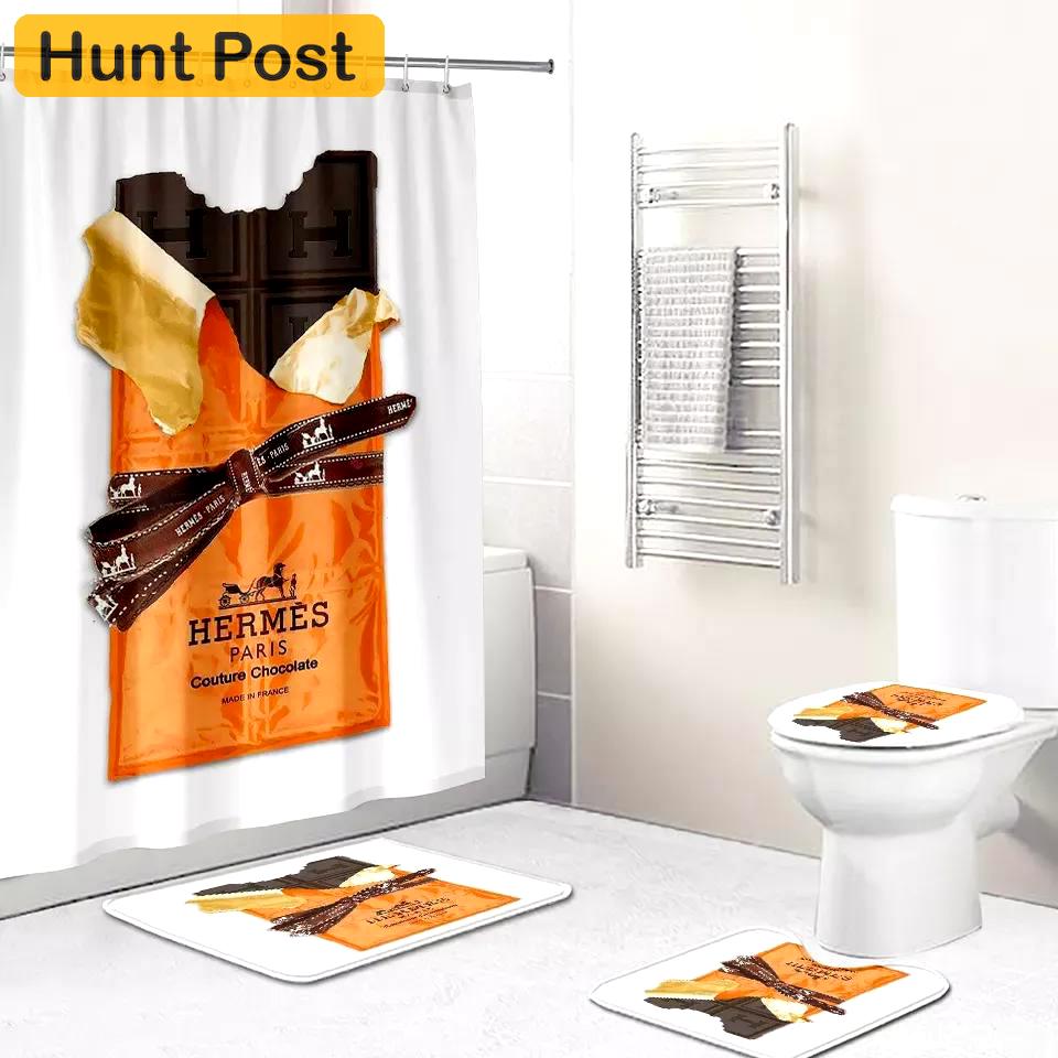 Hermes home decor bath mat bathroom sets luxury fashion brand hypebeast Bathroom Set
