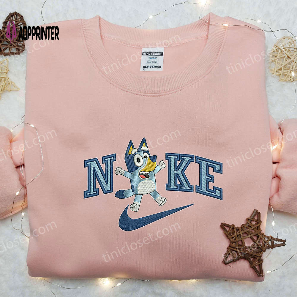 Hey bluey x nike custom embroidered shirt – unique stylish & personalized Embroidered Shirt