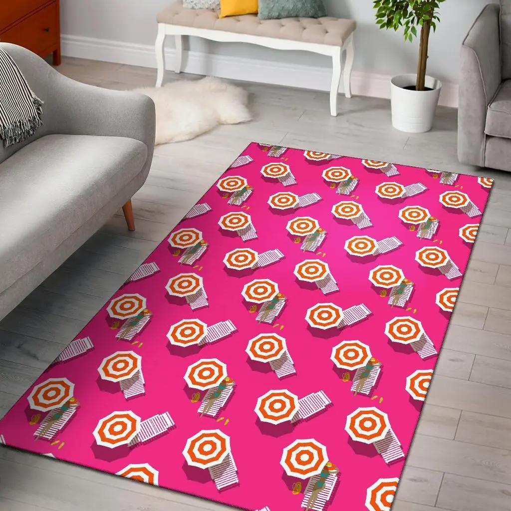 Hippo cute print pattern area rug living room rug home decor Rectangle Rug