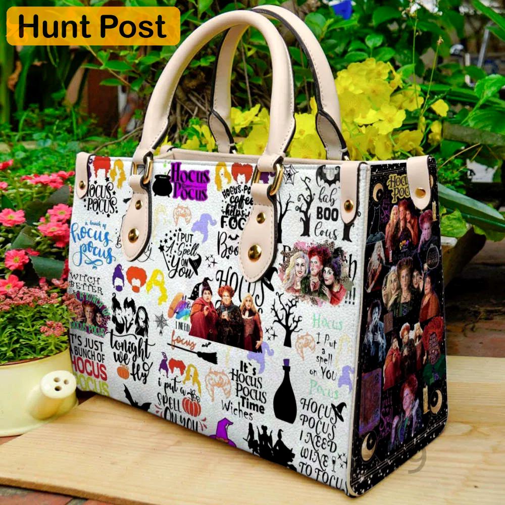 Hocus pocus leather handbag gift for women 4161 Women Leather Hand Bag