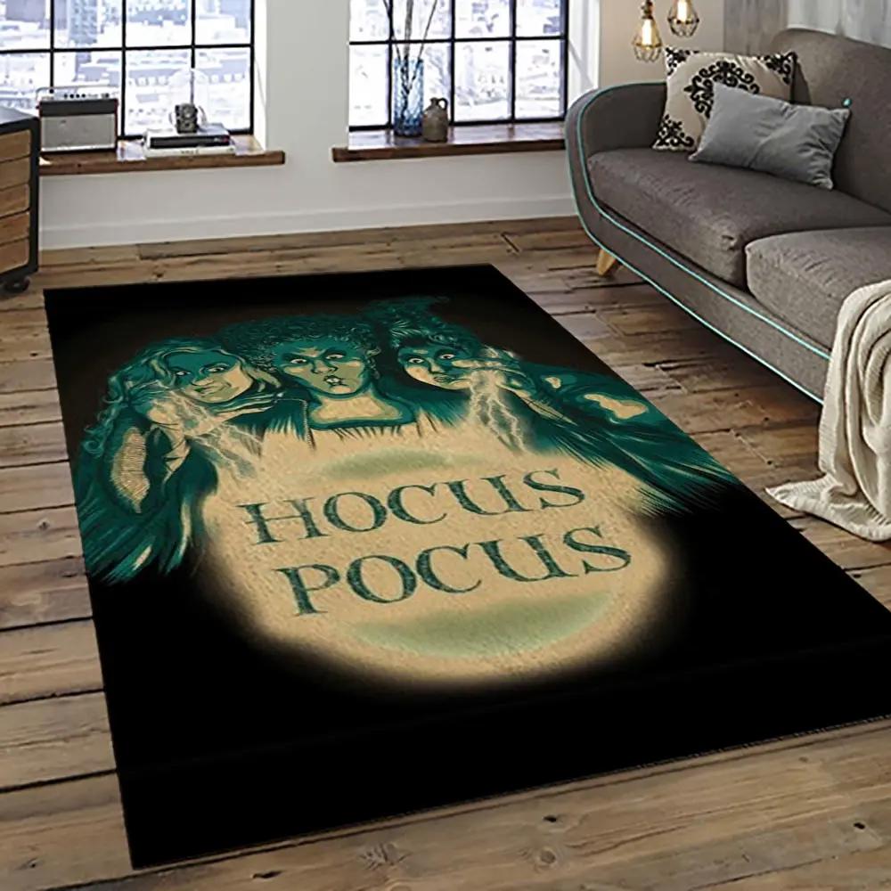 Hocus pocus supernatural comedy film movie carpet area rug home decor halloween gift best present for friends hps7 Rectangle Rug
