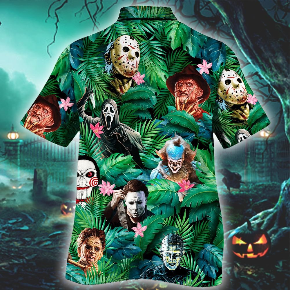Horror movies characters hawaiian shirt Hawaii Shirt Shorts & Flip Flops
