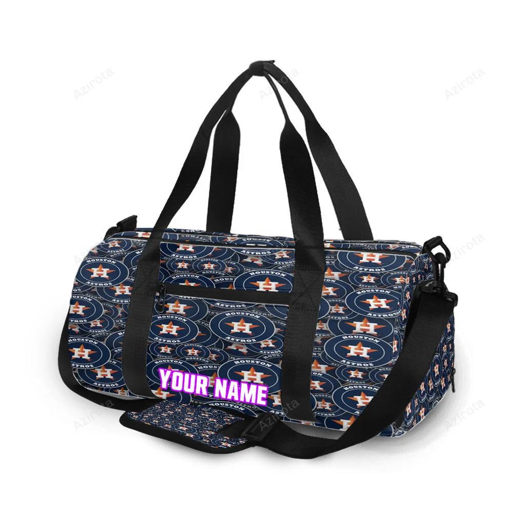 Houston astros emblem v2 personalized name travel bag gym bag 302 Travel Bag