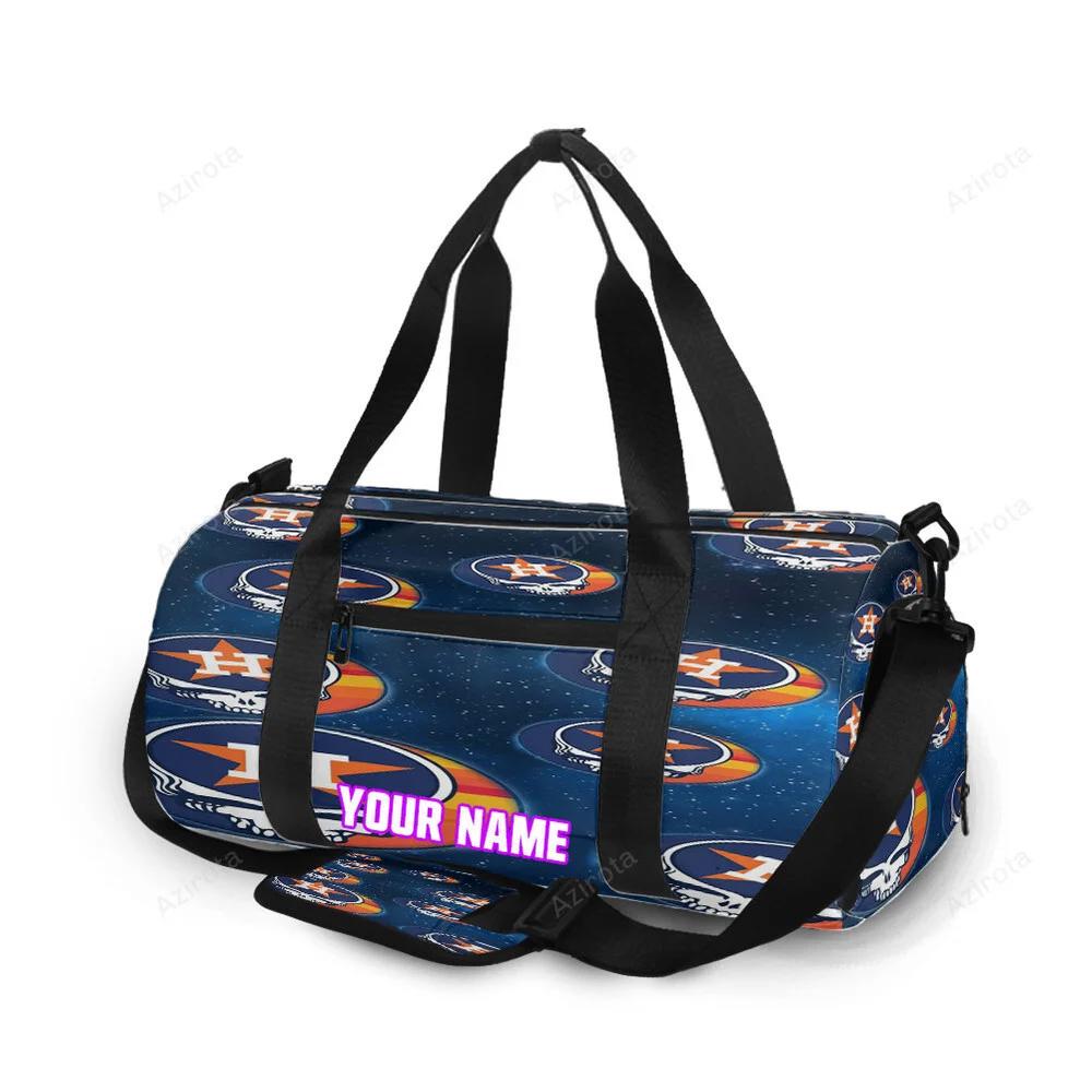 Houston astros skull star personalized name travel bag gym bag 3 Travel Bag